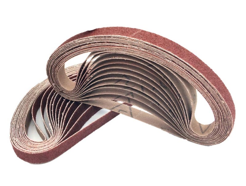 Taokyid 24 Pack 1/2 Inch x 18 Inch Sanding Belts, 80 Grit Aluminum Oxide Abrasive File Belts for Air Belt Sander 0.5x18-inch â€¦ - Image 1